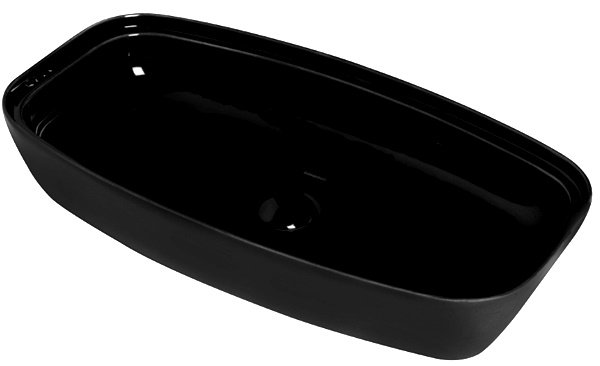 Smanni Fang 73 Çanak Lavabo 73X40 cm Parlak Siyah